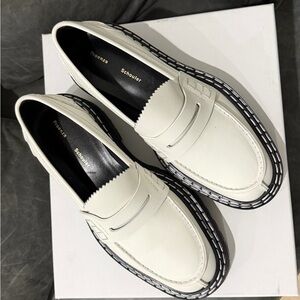 Proenza Schouler White and Black Women's Loafers Size- 40